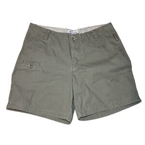 Columbia Women's Khaki Green Shorts Size 10 - Excellent